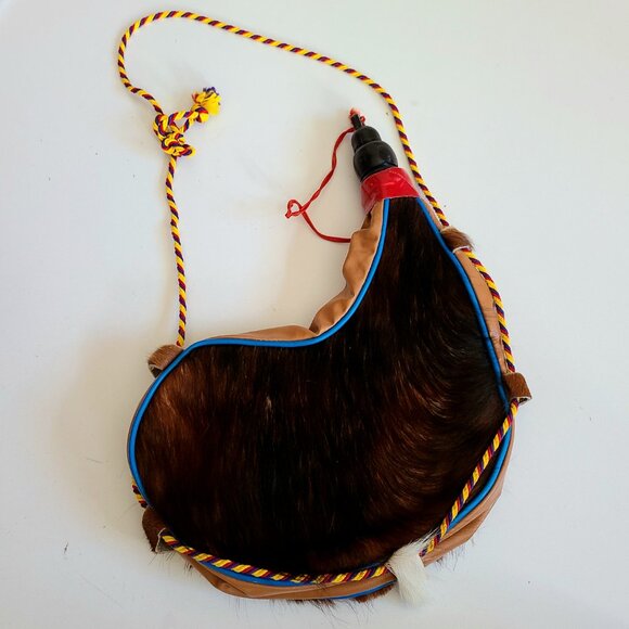Decorative Bota bag with cow fur. - Picture 2 of 7